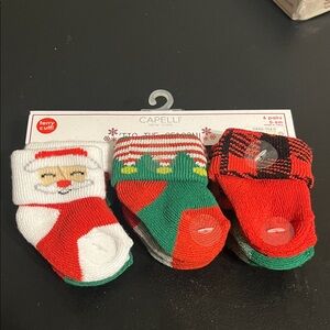 Capelli of New York Festive Baby Socks - Santa, Elf, Plaid